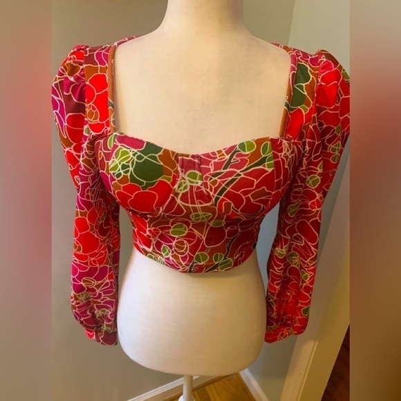 SHEIN Tops - SHEIN tropical crop top, size M